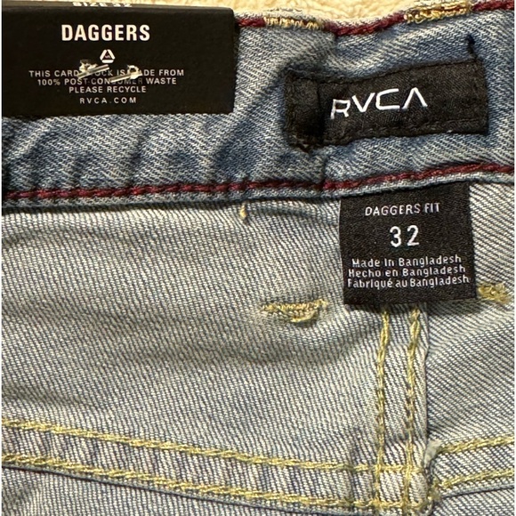 RVCA Daggers Slim Straight Jeans 32 x 32 - Picture 7 of 10